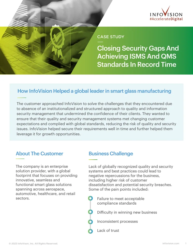 Closing Security Gaps and Achieving ISMS and QMS Standards