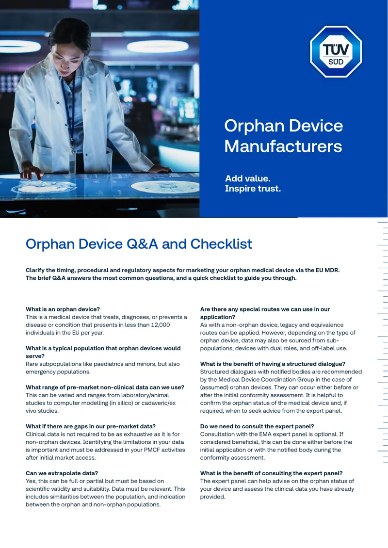 Orphan Medical Device Compliance Guide