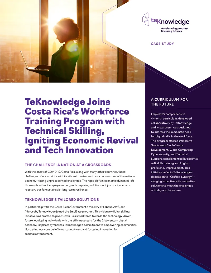 TeKnowledge's Role in Costa Rica's Workforce Training Program