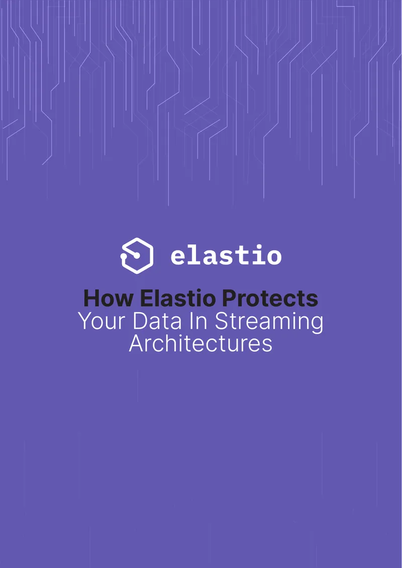 Elastio Data Protection in Streaming Architectures