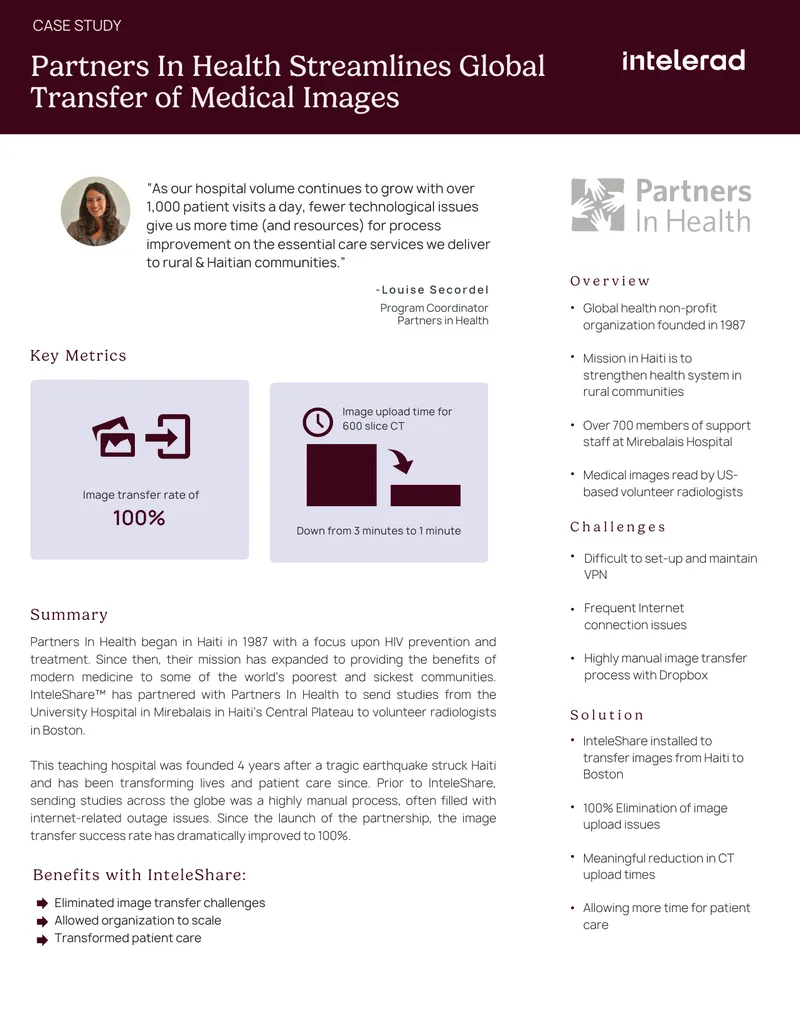 Partners In Health Streamlines Global Transfer of Medical Images