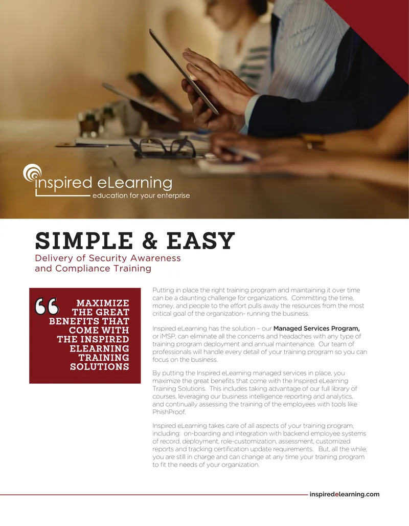 Managed Services Program for Training Deployment