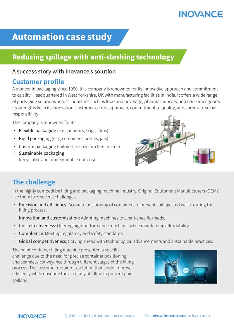 Automation Case Study on Anti-Sloshing Technology