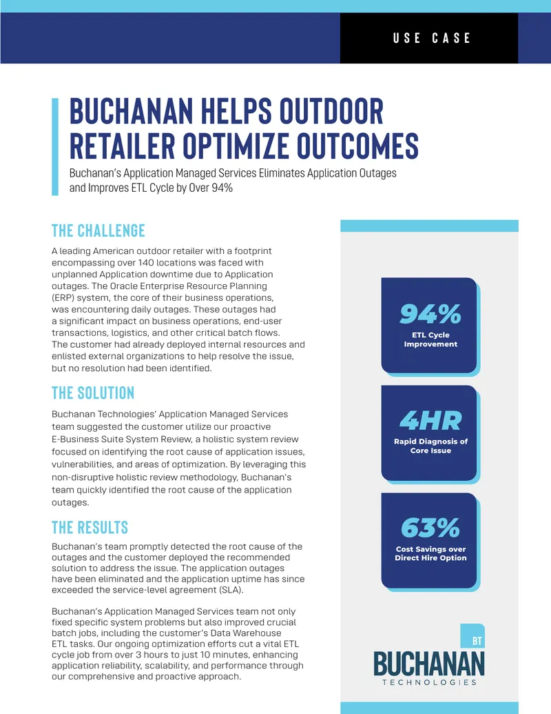 Application Managed Services for Outdoor Retailer preview page 1
