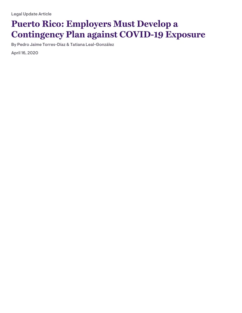 Contingency Plan Development for COVID-19 Exposure