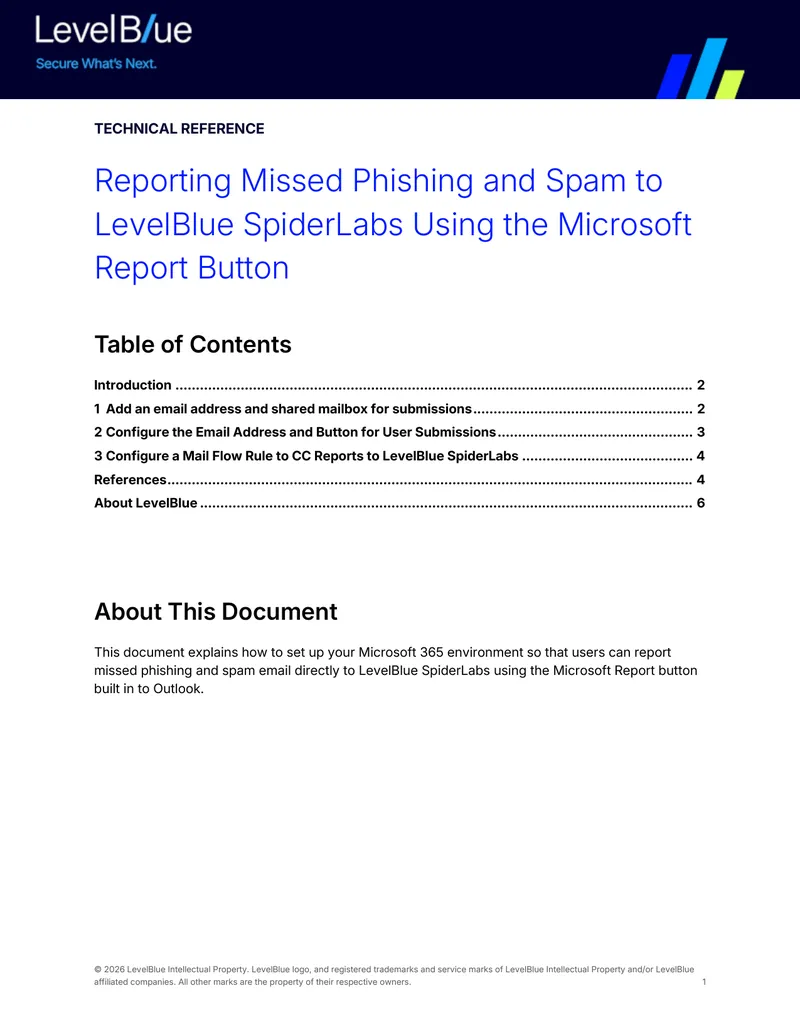 Reporting Missed Phishing and Spam to LevelBlue SpiderLabs