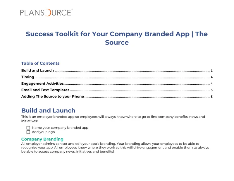 Success Toolkit for Your Company Branded App