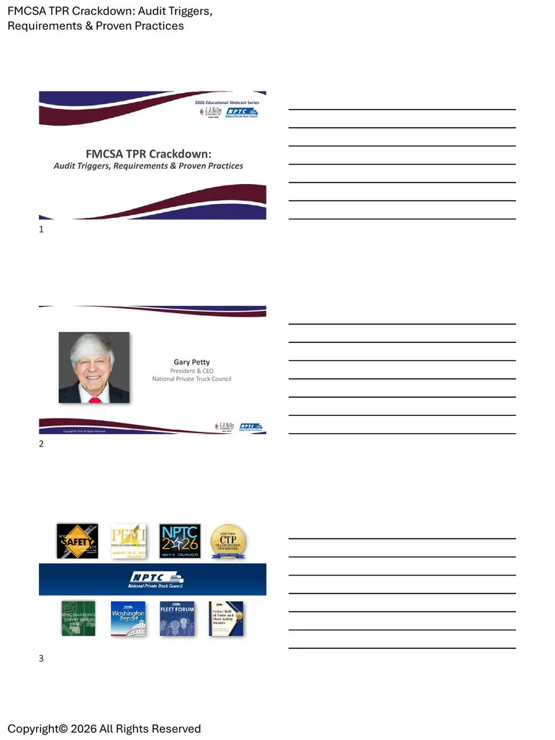 FMCSA TPR Audit Triggers and Requirements