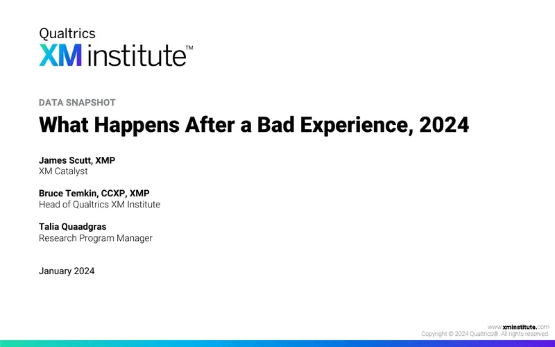 2024 Global Consumer Study on Bad Experiences