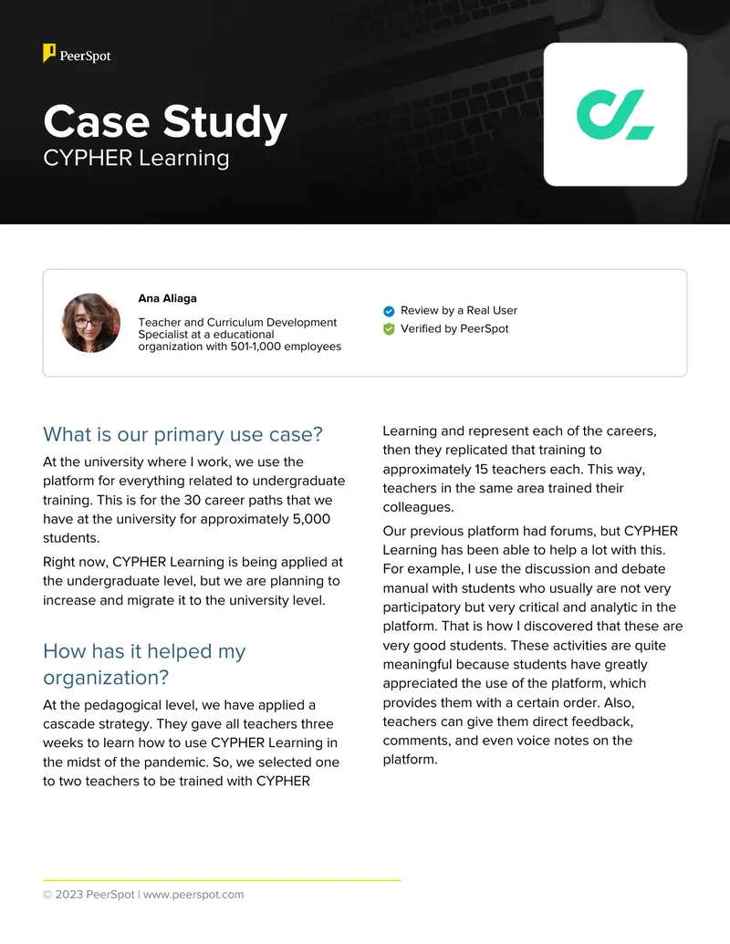 CYPHER Learning Implementation Case Study