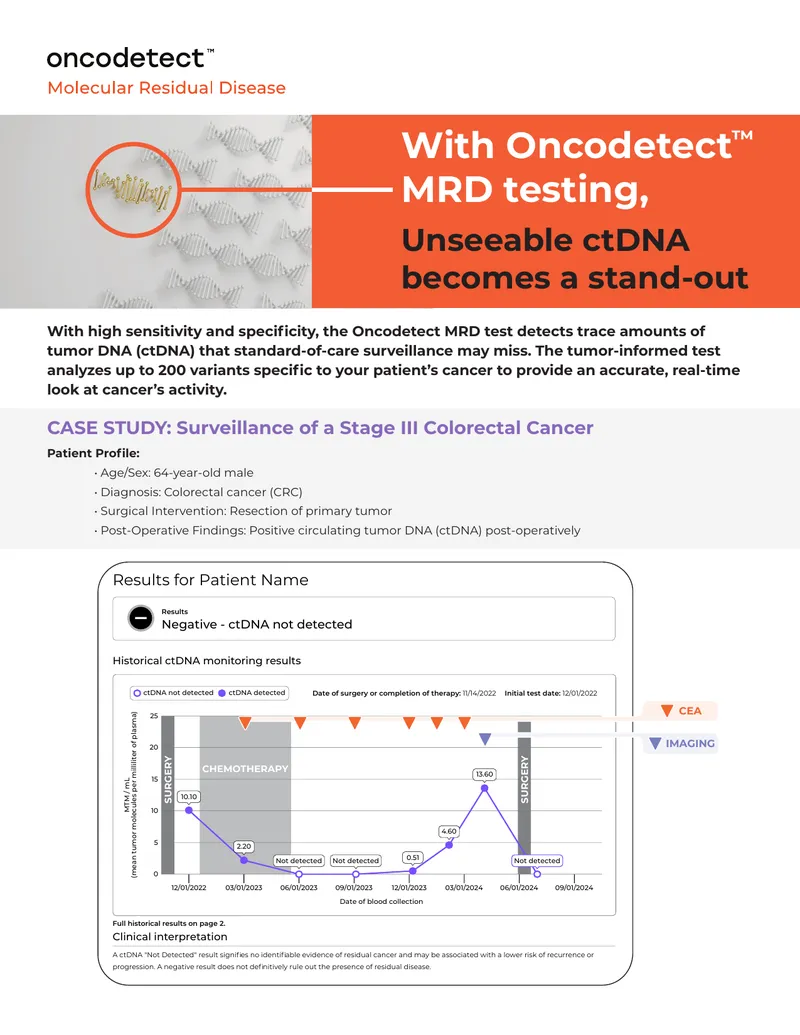 Case Study on Colorectal Cancer Surveillance Using ctDNA