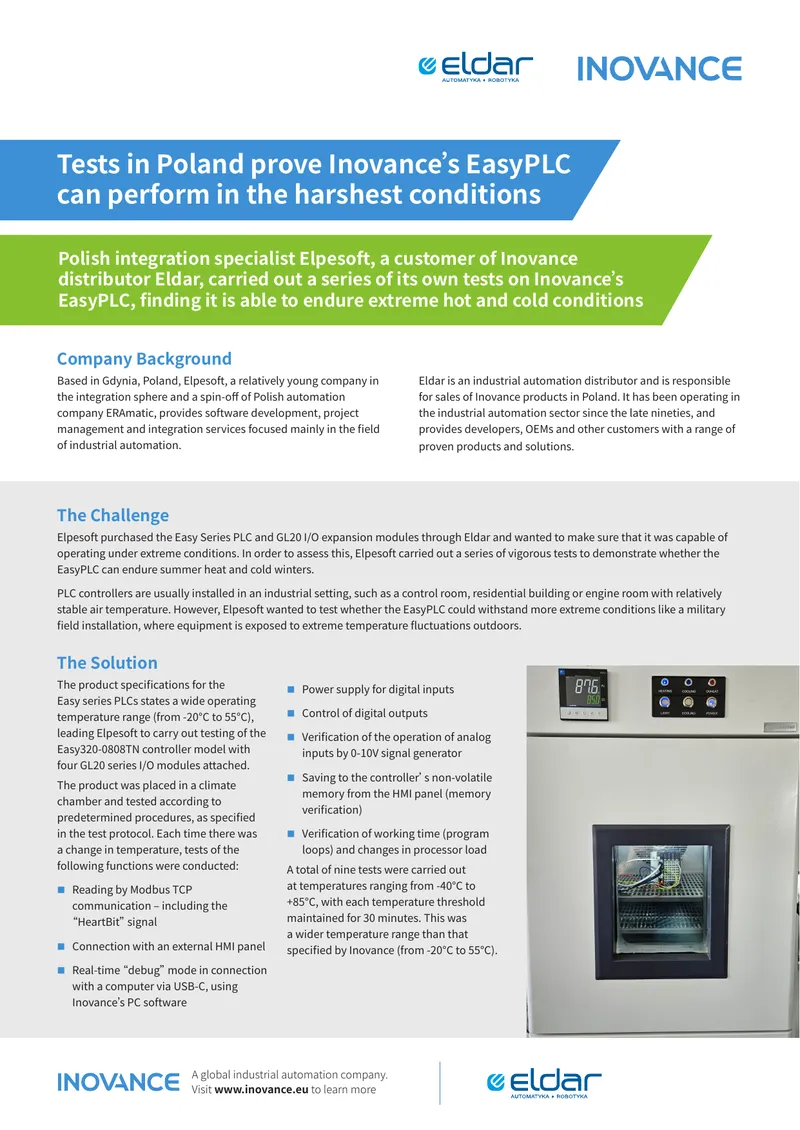 Testing Inovance EasyPLC Performance in Extreme Conditions
