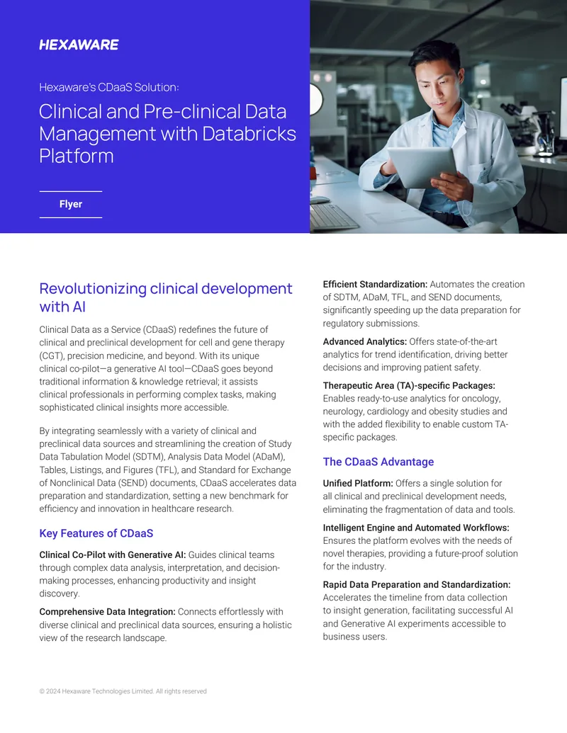 Clinical and Pre-clinical Data Management with Databricks Platform