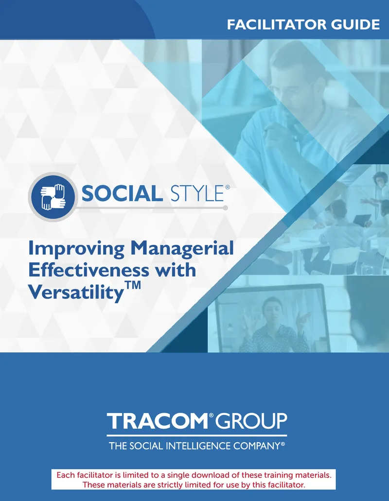 Facilitator Guide for Managerial Effectiveness Program