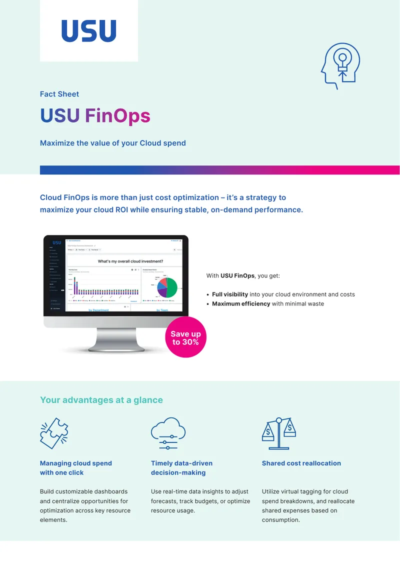 USU FinOps Cloud Cost Management Solution