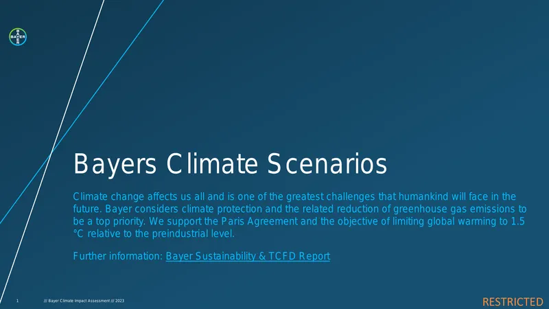Bayer Climate Impact Assessment 2023
