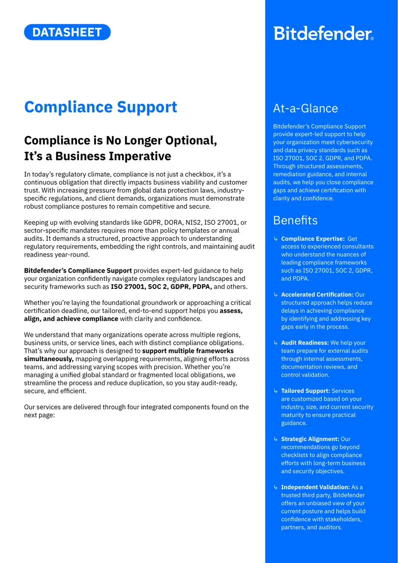 Compliance Support for Regulatory Requirements