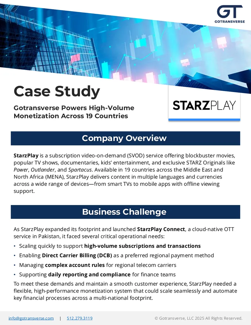 StarzPlay Monetization Strategy Case Study