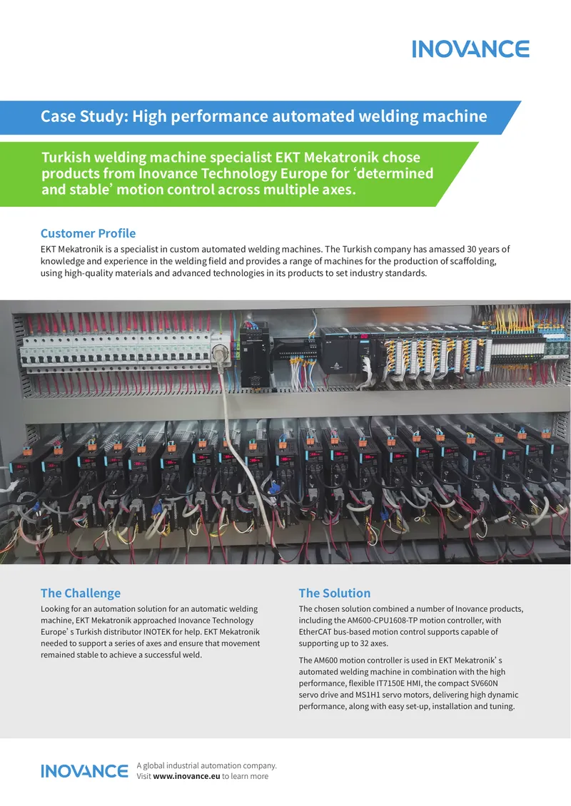 High Performance Automated Welding Machine Case Study