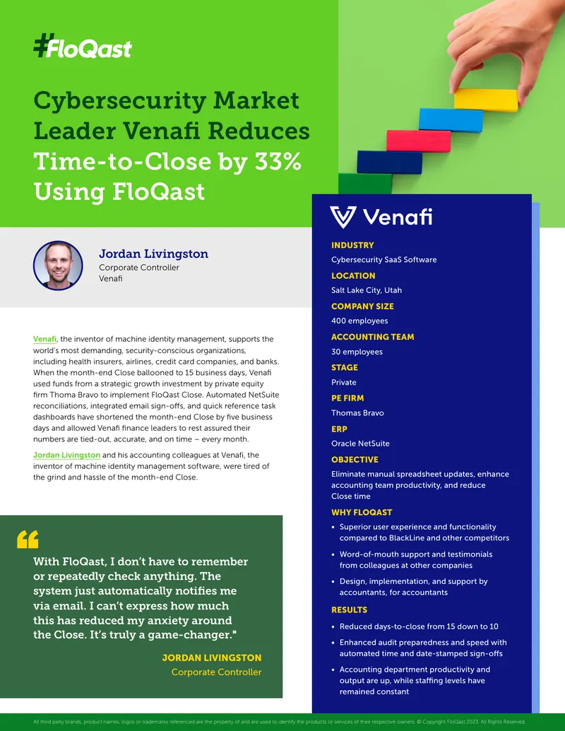 Venafi Reduces Month-End Close Time with FloQast