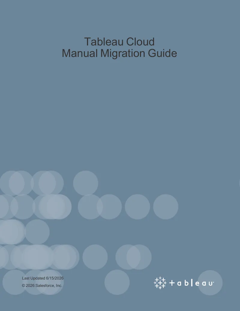Tableau Cloud Manual Migration Guide