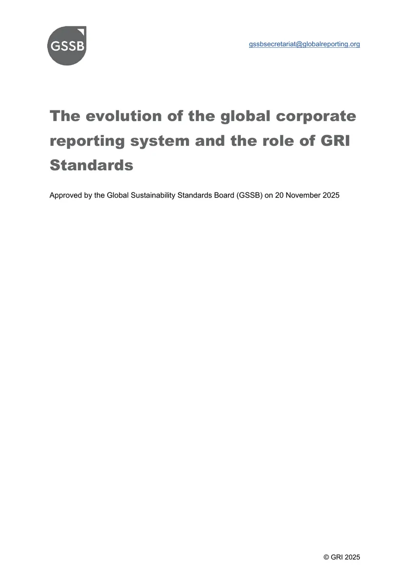 Global Corporate Reporting System and GRI Standards