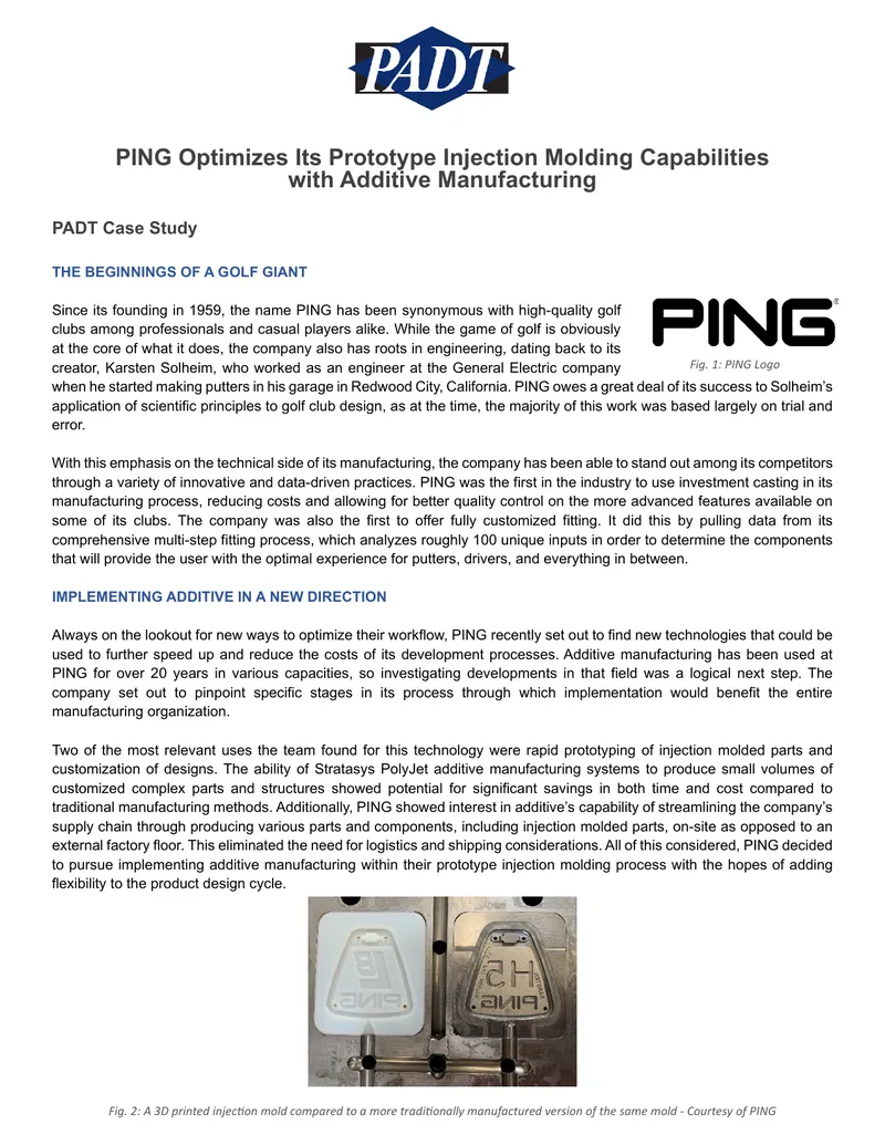 PING Enhances Prototype Injection Molding with Additive Manufacturing