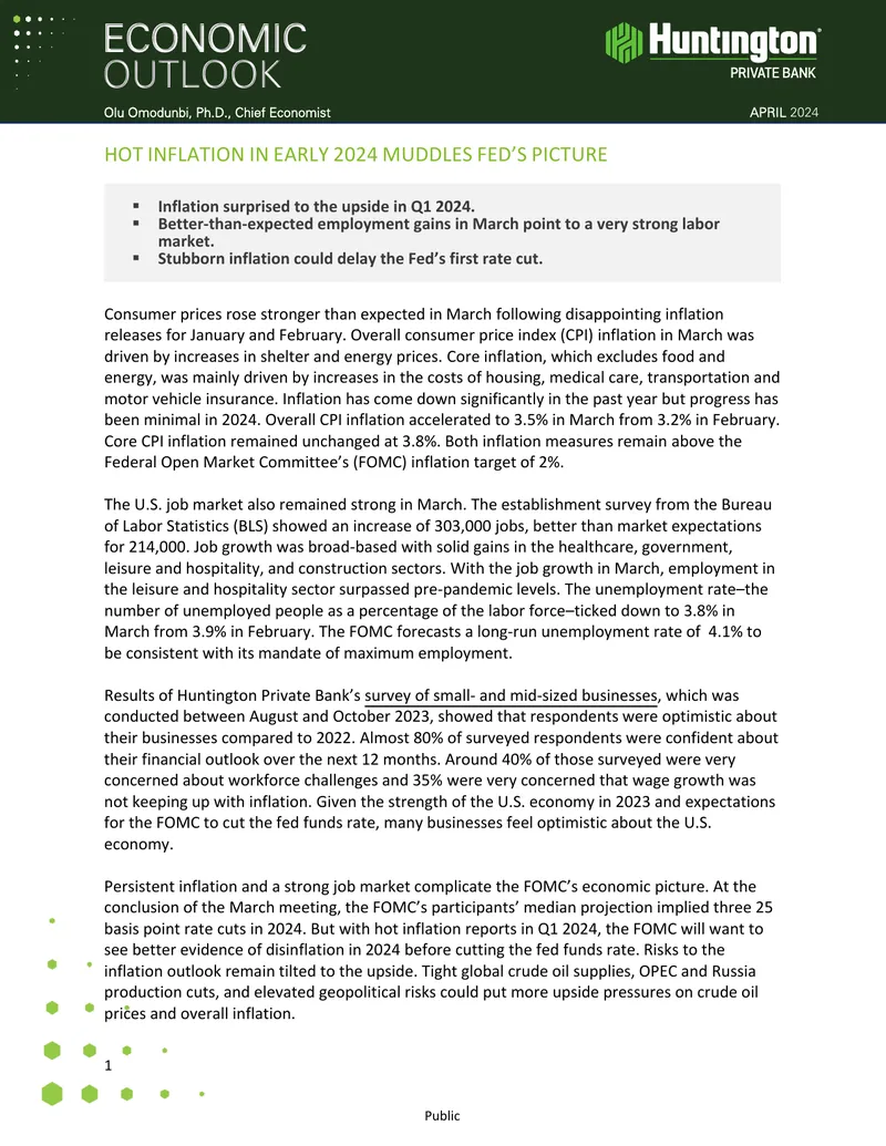 Economic Outlook for April 2024