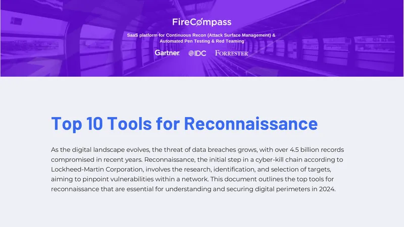 Top Tools for Cybersecurity Reconnaissance