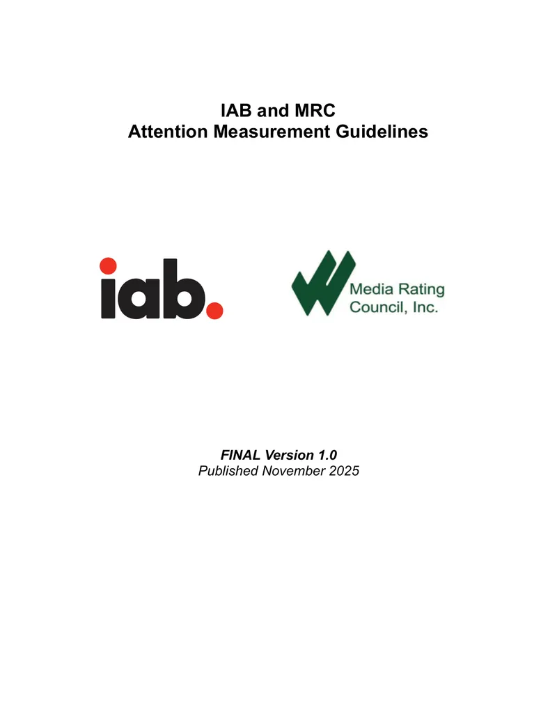 IAB and MRC Attention Measurement Guidelines