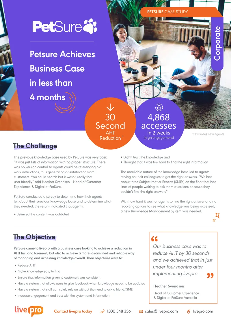 PetSure Knowledge Management System Case Study