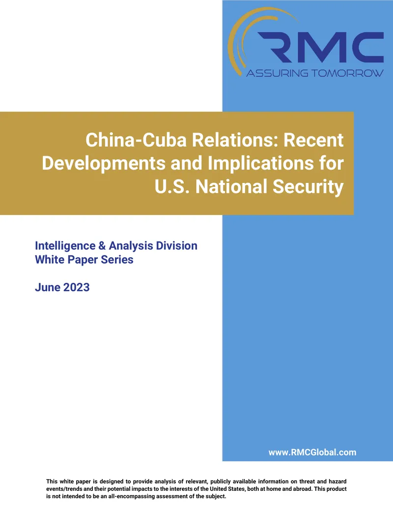 Analysis of China-Cuba Relations and U.S. Security Implications