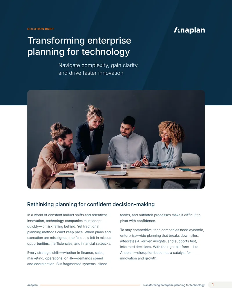 Transforming Enterprise Planning for Technology