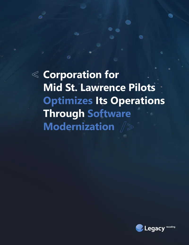 Mid St. Lawrence Pilots Software Modernization Report