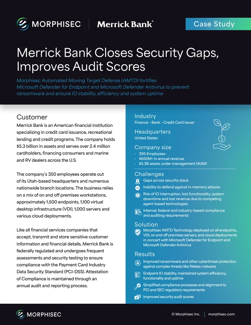 Merrick Bank Security Enhancement Case Study