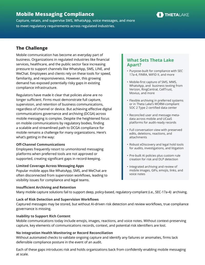 Mobile Messaging Compliance Solutions Overview