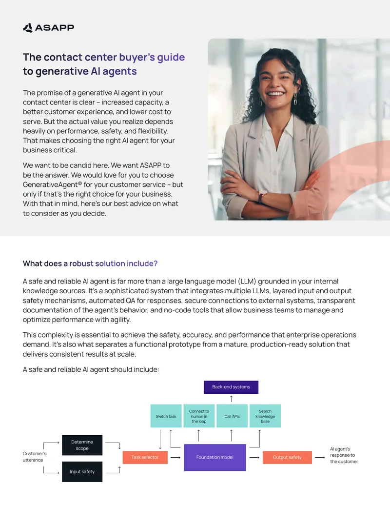 Contact Center Buyer’s Guide to Generative AI Agents