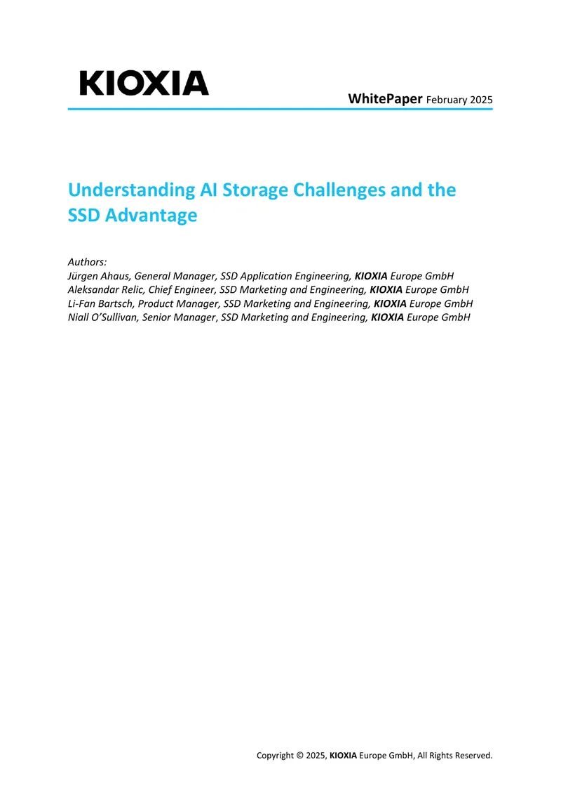 Understanding AI Storage Challenges and SSD Technology