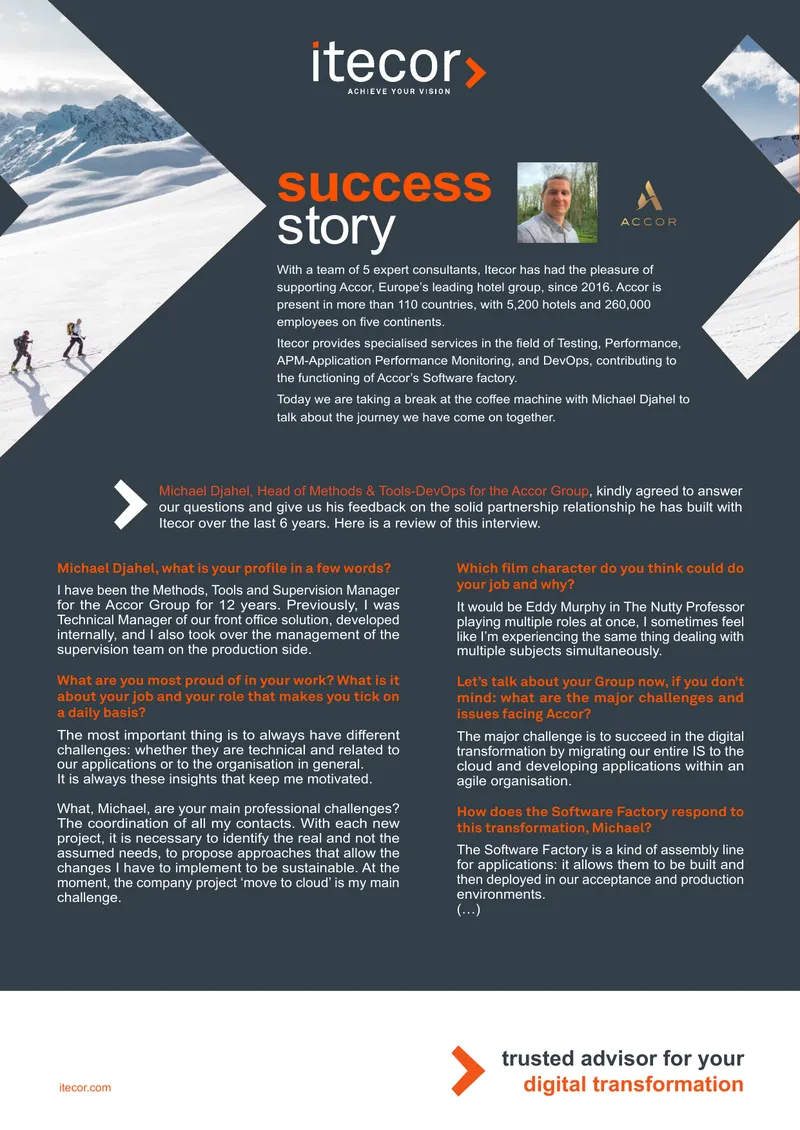 Collaboration Between Accor and Itecor on Digital Transformation