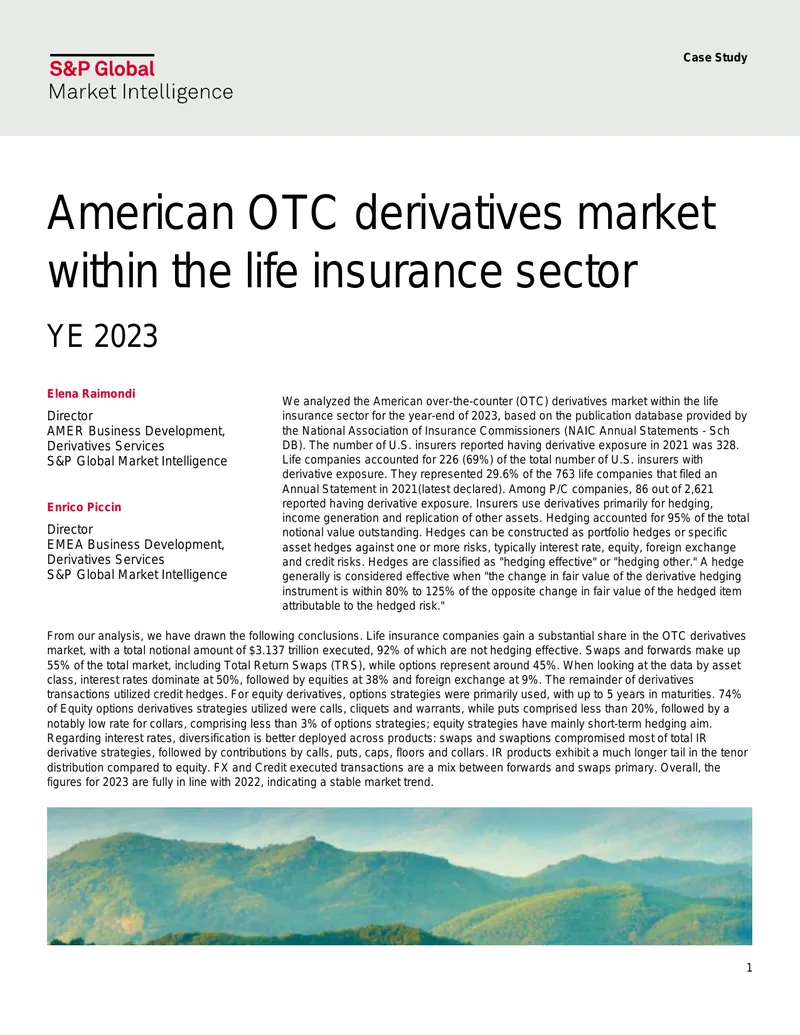 American OTC Derivatives Market Case Study