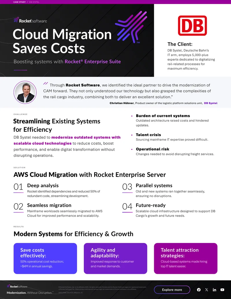 Cloud Migration Case Study for DB Systel