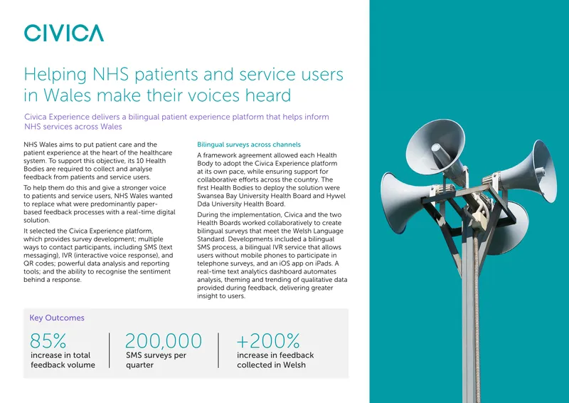Patient Experience Feedback System in NHS Wales
