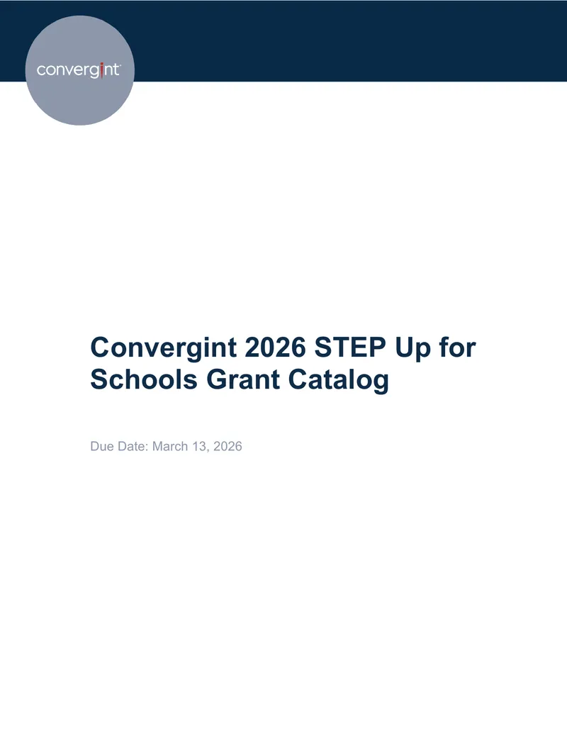 Convergint 2026 STEP Up for Schools Grant Catalog