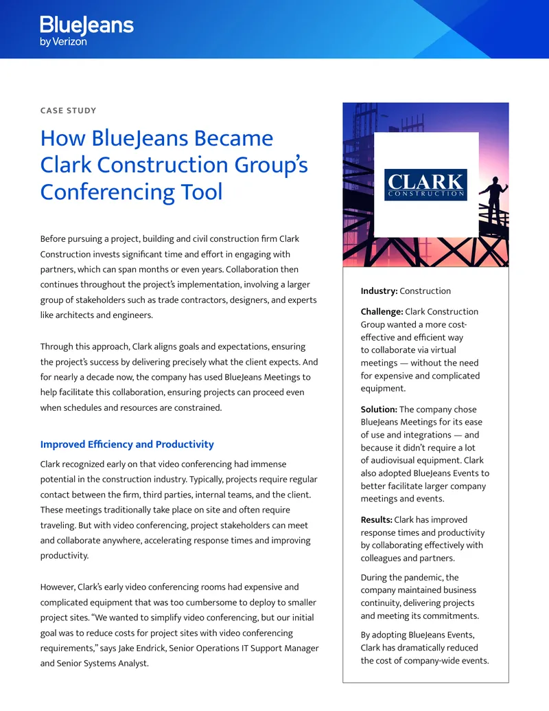 Clark Construction Group Collaboration Case Study