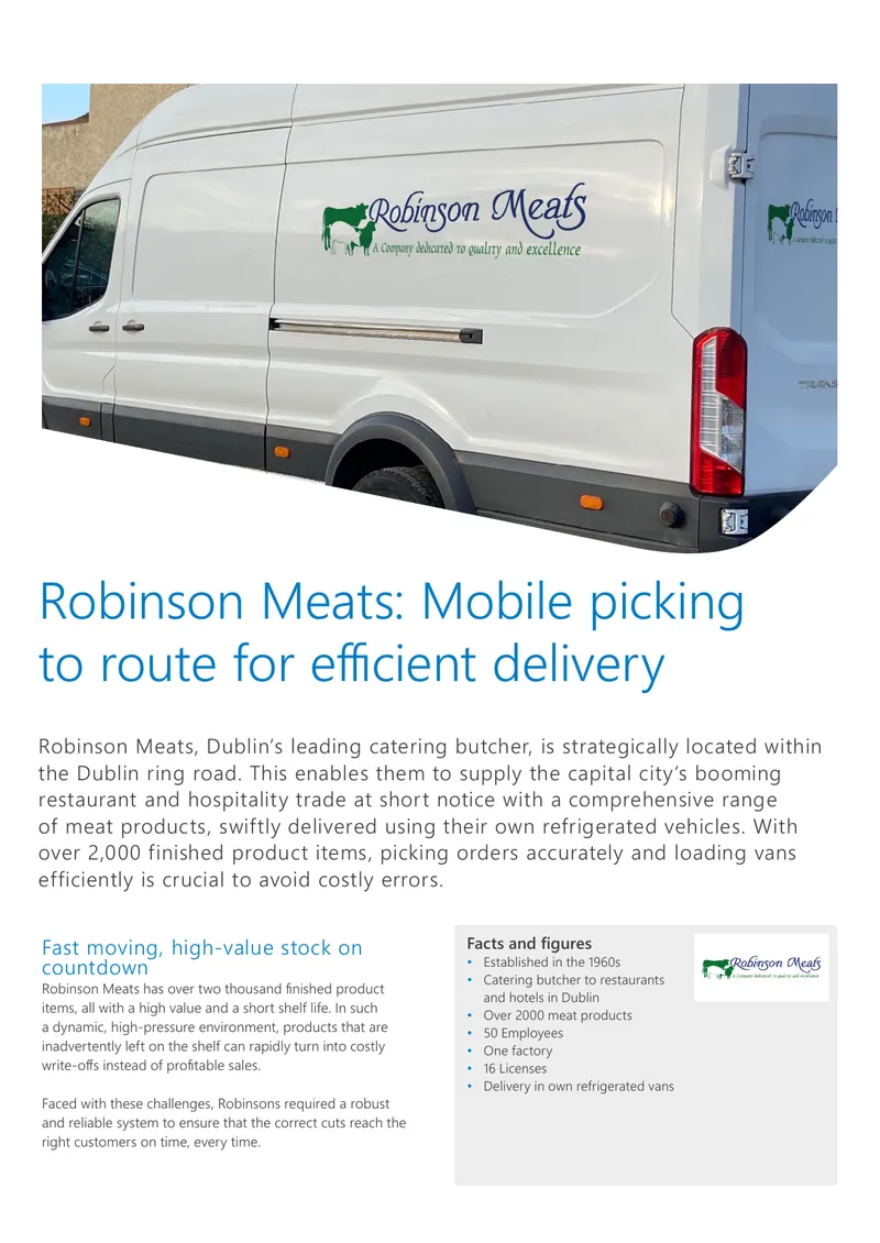 Mobile Picking System for Efficient Meat Delivery