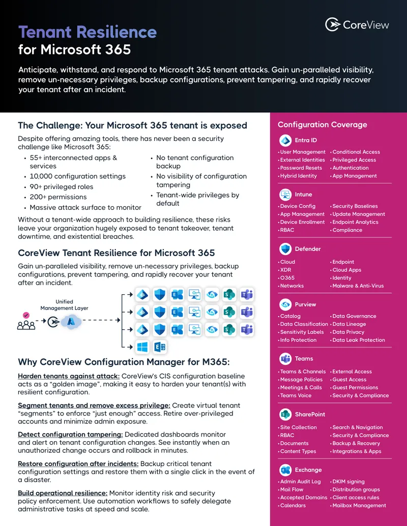 Tenant Resilience Strategies for Microsoft 365