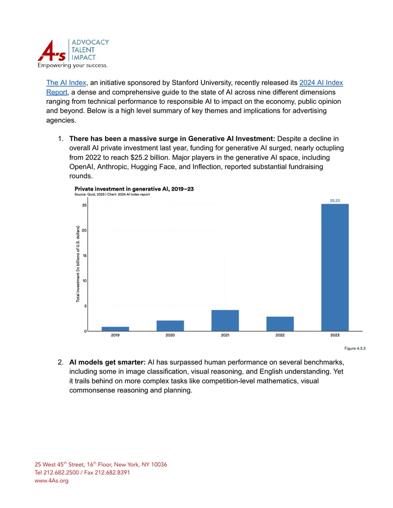 2024 AI Index Report Overview and Implications