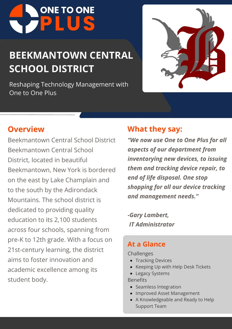 Technology Management Implementation at Beekmantown Central School District