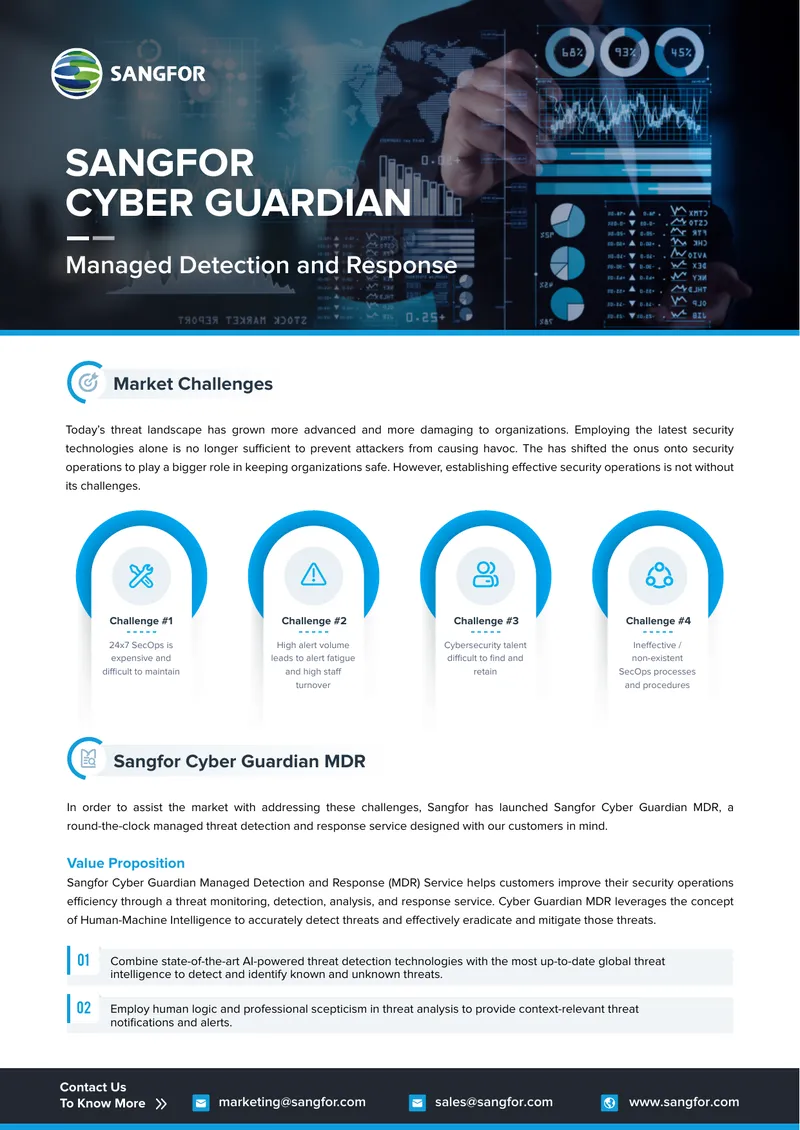 Sangfor Cyber Guardian Managed Detection and Response Service