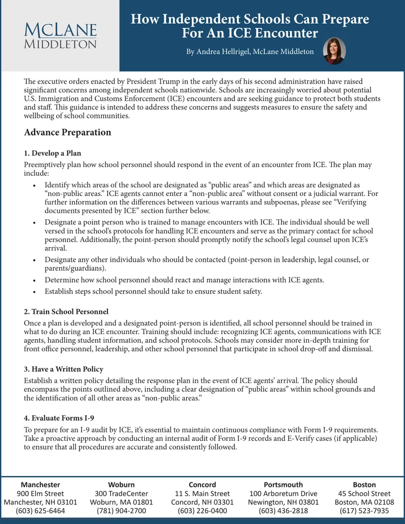 How Independent Schools Can Prepare For An ICE Encounter